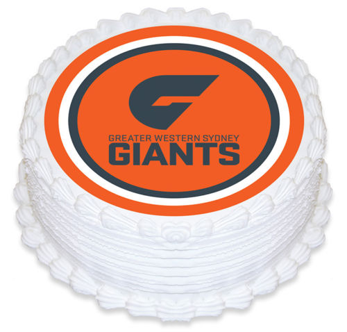 Gws Greater Western Sydney Giants Afl Team Edible Cake Topper Icing Image Round 9327644028216 Ebay