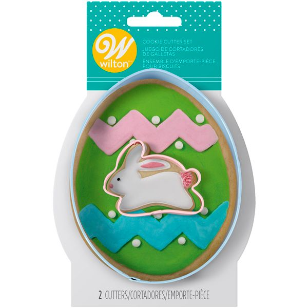 Easter Egg And Bunny Cookie Cutter Set 2 Piece Set Ebay