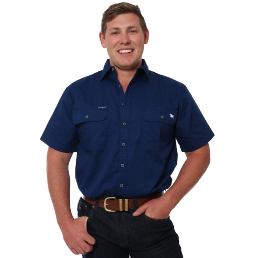Lake Argyle Navy Mens Short Sleeve Full 
