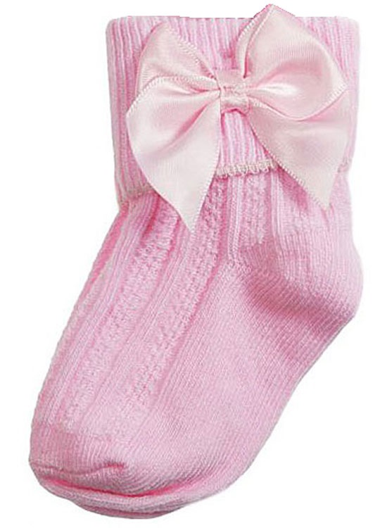 Baby Girl BOW SOCKS Ribbed Ankle eBay