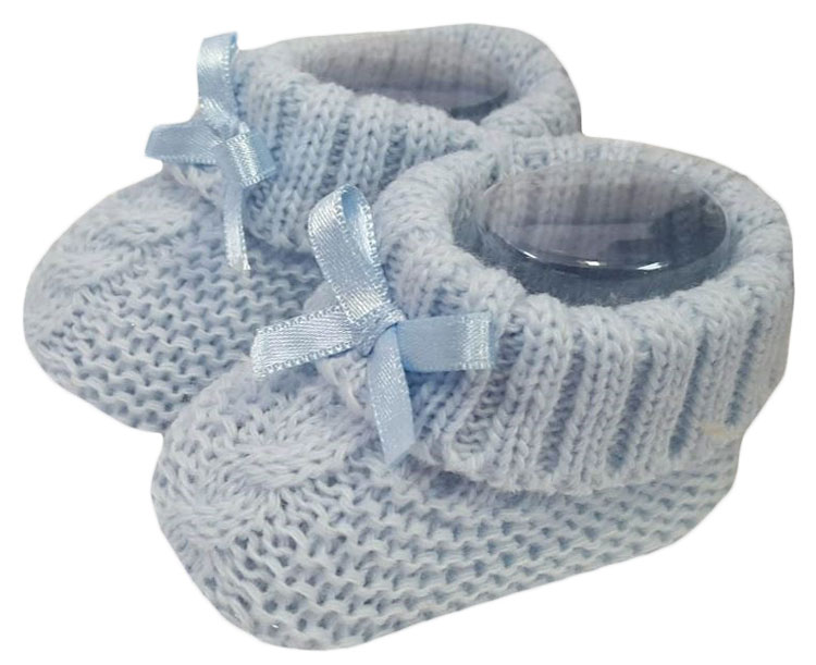 Baby BOOTIES knitted shoes socks Spanish style BOW newborn 