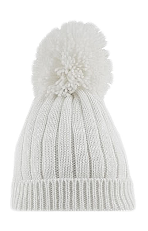 Baby HAT pom pom knitted fleece lined winter girl boy 