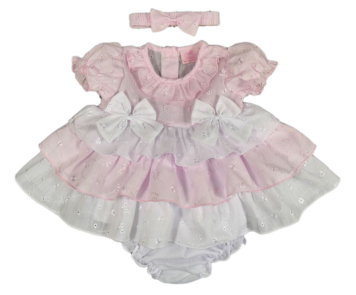 Baby Girl Dress Spanish Style Frilly BOWS headband Knickers Pants eBay