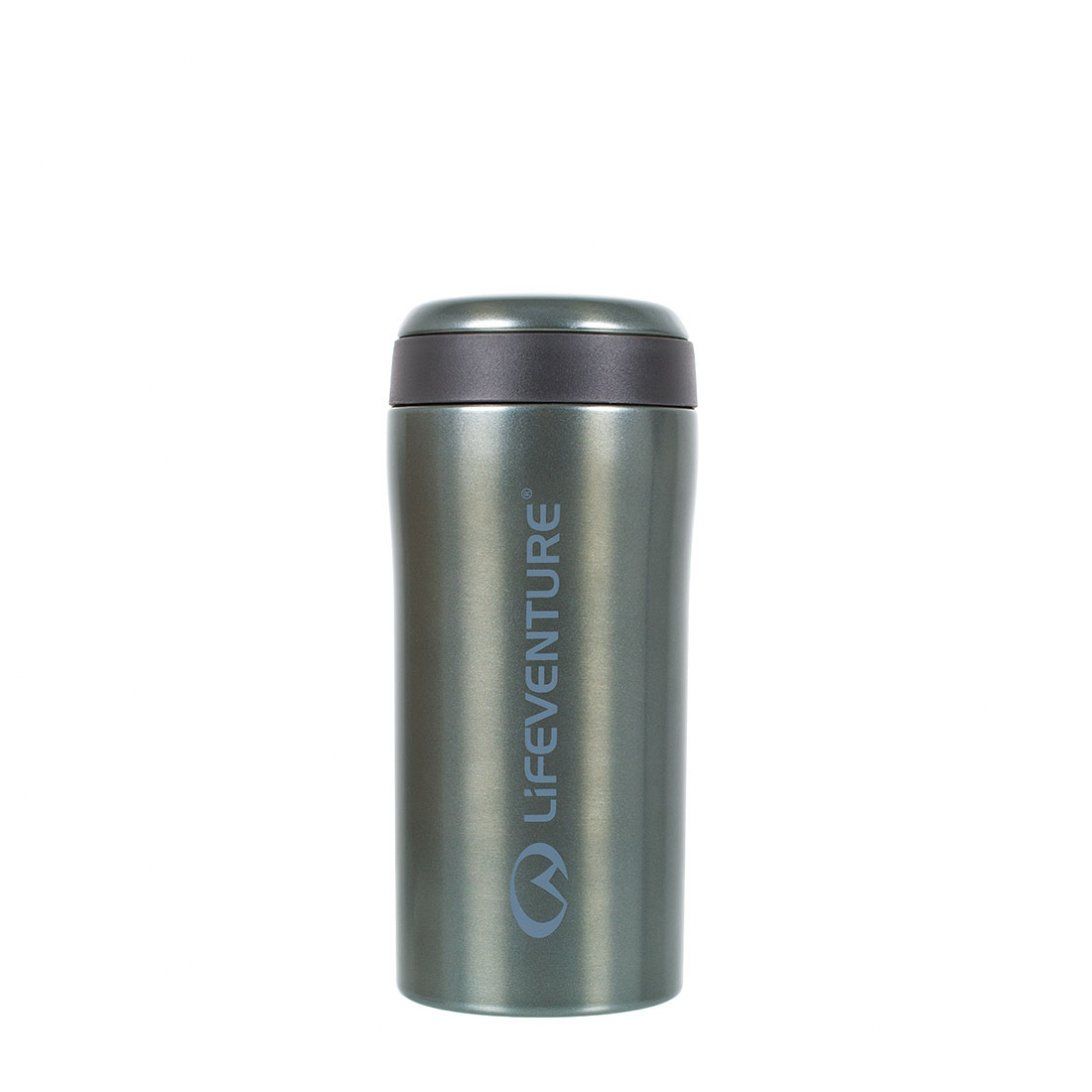LIFEVENTURE NON SPILL THERMAL TRAVEL MUG NO-LEAK STAINLESS INSULATED 300ml 