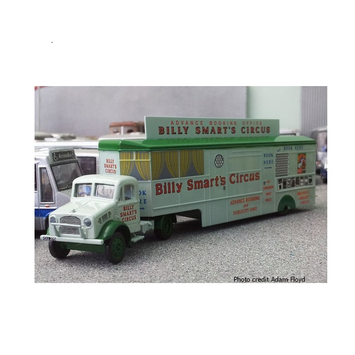 Atlas HU03 Bedford OX Truck Booking Trailer Billy Smarts Circus 1:76 Scale 