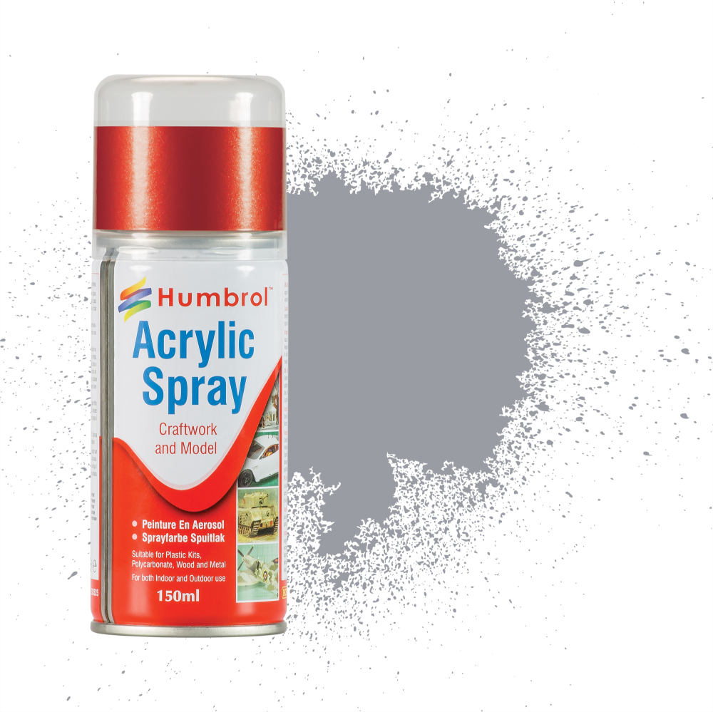 Humbrol 150ml Spray Paint - Acrylic Enamel Matt Satin Gloss Effect & Varnish 