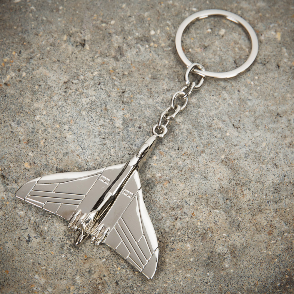 IN GIFT BOX RAF VULCAN SILVER PLATED KEYRING