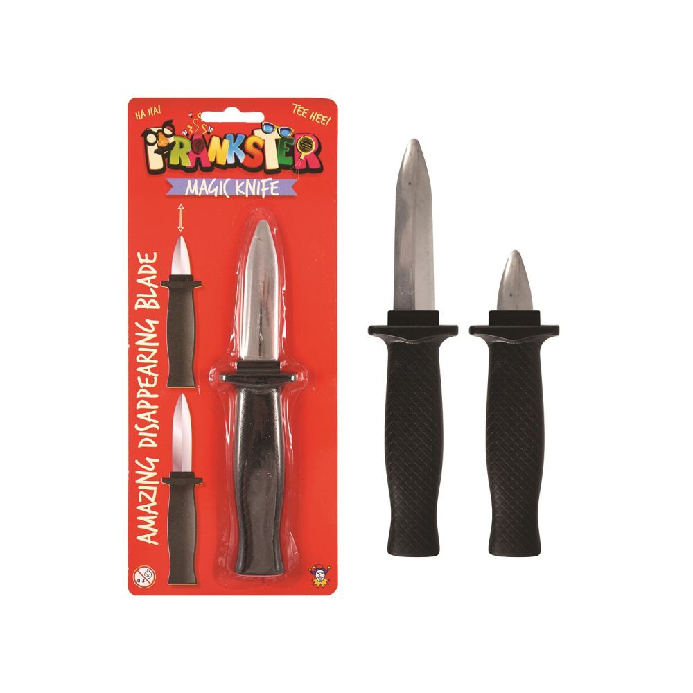 Joke Trick Dagger Fake Knife Retractable Blade Fancy Dress Disappearing