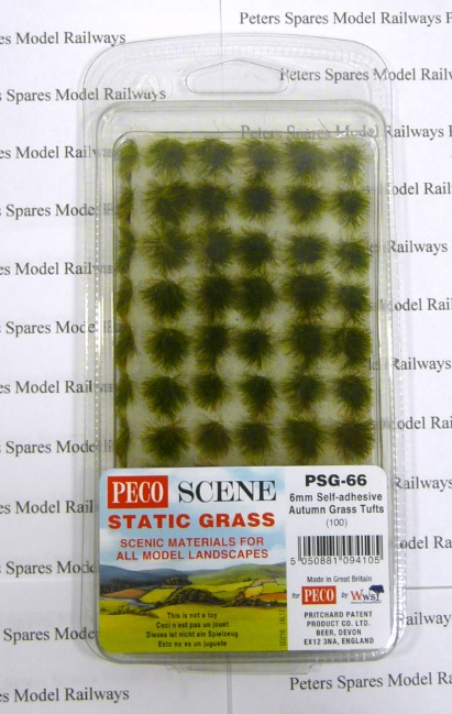 Static Grass 6mm Self Adhesive Patchy Grass Tufts 1st Class Post Peco PSG-65