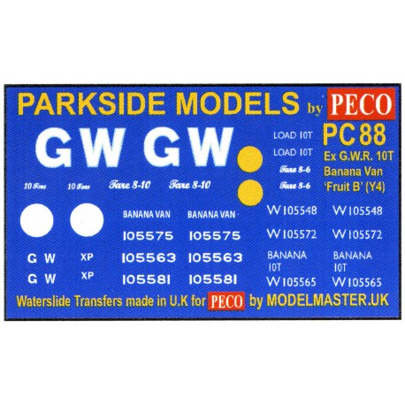Modelmaster MMPC82 Transfers for ex G.W.R China Clay Open Wagon