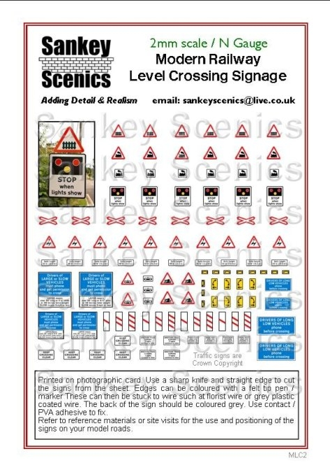 Sankey Scenics Mlc2 Modern Railway Level Crossing Signage N Gauge Ebay